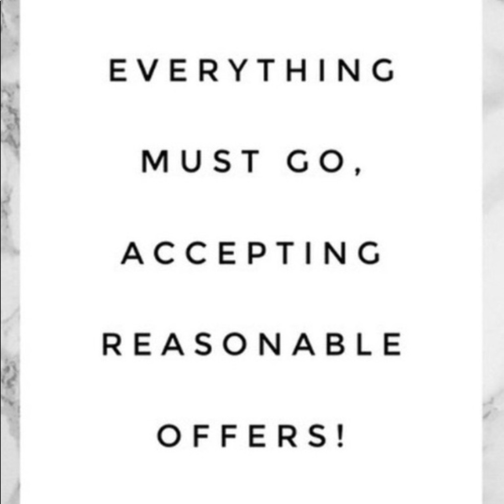 Accepting reasonable offers.